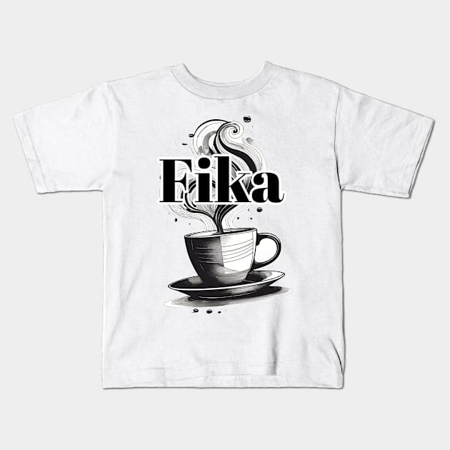 Fika time - Coffee time Kids T-Shirt by jellytalk